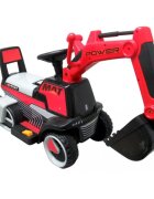 R-Sport Excavator electric pentru copii C3 rosu 25W Unitate audio si lumini led sarcina maxima 25 kg