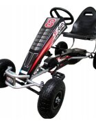 R-Sport Kart cu pedale Gokart roti gonflabile G5 4-10 ani negru