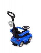 R-Sport Masinuta copii de impins Mercedes C63 amg albastru cu maner pentru controlul parental suport pentru picioare protectie impotriva rasturnarii volan cu melodii si claxon