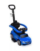R-Sport Masinuta copii de impins Mercedes C63 amg albastru cu maner pentru controlul parental suport pentru picioare protectie impotriva rasturnarii volan cu melodii si claxon