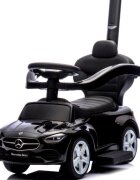 R-Sport Masinuta copii de impins Mercedes C63 amg negru cu maner pentru controlul parental suport pentru picioare protectie impotriva rasturnarii volan cu melodii si claxon