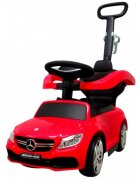 R-Sport Masinuta copii de impins Mercedes C63 amg rosu cu maner pentru controlul parental suport pentru picioare protectie impotriva rasturnarii volan cu melodii si claxon