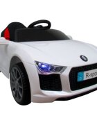 R-Sport Masinuta electrica pentru copii 60W cu telecomanda si scaun din piele Cabrio B4 628 alba