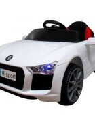 R-Sport Masinuta electrica pentru copii 60W cu telecomanda si scaun din piele Cabrio B4 628 alba