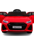 R-Sport Masinuta electrica pentru copii 70W cu telecomanda Audi RS6 rosu roti Eva si scaun piele