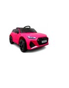 R-Sport Masinuta electrica pentru copii 70W cu telecomanda Audi RS6 roz roti Eva si scaun piele