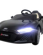 R-Sport Masinuta electrica pentru copii Audi R8 Sport Negru 70W cu telecomanda roti Eva lumini muzica si suspensii