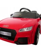 R-Sport Masinuta electrica pentru copii Audi TT Rosu 70W cu scaun din piele slow start faruri si lumini led unitate audio cu display mufa Mp3 si Usb