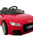 R-Sport Masinuta electrica pentru copii Audi TT Rosu 70W cu scaun din piele slow start faruri si lumini led unitate audio cu display mufa Mp3 si Usb