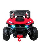 R-Sport Masinuta electrica pentru copii Buggy X9 4x4 Rosu 90W cu telecomanda 12V roti gonflabile amortizoare scaun piele ecologica functie de balansare