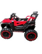 R-Sport Masinuta electrica pentru copii Buggy X9 4x4 Rosu 90W cu telecomanda 12V roti gonflabile amortizoare scaun piele ecologica functie de balansare