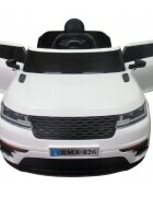 R-Sport Masinuta electrica pentru copii Cabrio F4 Alb 60W cu telecomanda si roti Eva slow start faruri si lumini Led unitate audio cu display si Mp3