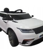 R-Sport Masinuta electrica pentru copii Cabrio F4 Alb 60W cu telecomanda si roti Eva slow start faruri si lumini Led unitate audio cu display si Mp3
