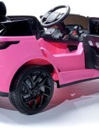 R-Sport Masinuta electrica pentru copii Cabrio F4 Roz 60W cu telecomanda si roti Eva slow start faruri si lumini Led unitate audio cu display si Mp3