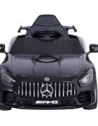 R-Sport Masinuta electrica pentru copii cu telecomanda Mercedes AMG GTR-S Negru 70W scaun de piele si roti Eva unitate audio cu display si Mp3 functie slow start