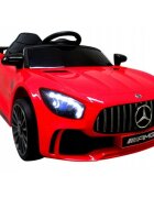 R-Sport Masinuta electrica pentru copii cu telecomanda Mercedes AMG GTR-S Rosu 70W scaun de piele si roti Eva unitate audio cu display si Mp3 functie slow start