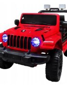 R-Sport Masinuta electrica pentru copii Jeep X10 TS-159 Rosu 70W cu telecomanda si functie de balansare 12V usi cu deschidere panou muzica centura de siguranta sarcina maxima 30 kg