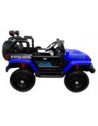 R-Sport Masinuta electrica pentru copii Jeep X7 4x4 roti gonflabile albastru 140W cu telecomanda functie de balansare oglinzi retrovizoare si Functii muzicale