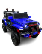 R-Sport Masinuta electrica pentru copii Jeep X7 4x4 roti gonflabile albastru 140W cu telecomanda functie de balansare oglinzi retrovizoare si Functii muzicale