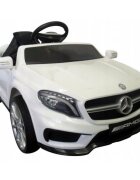 R-Sport Masinuta electrica pentru copii Mercedes GLA45 Alb 70W cu telecomanda roti EVA si scaun piele pornire lenta lumini panou de muzica 2 usi cu deschidere