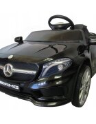R-Sport Masinuta electrica pentru copii Mercedes GLA45 Negru 70W cu telecomanda roti EVA si scaun piele pornire lenta lumini panou de muzica 2 usi cu deschidere
