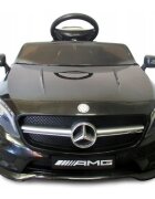 R-Sport Masinuta electrica pentru copii Mercedes GLA45 Negru 70W cu telecomanda roti EVA si scaun piele pornire lenta lumini panou de muzica 2 usi cu deschidere