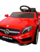 R-Sport Masinuta electrica pentru copii Mercedes GLA45 Rosu 70W cu telecomanda roti EVA si scaun piele pornire lenta lumini panou de muzica 2 usi cu deschidere