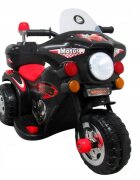 R-Sport Motocicleta electrica pentru copii M7 neagra 20W cu muzica lumini si pedala acceleratie