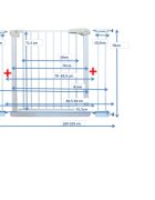 R-Sport Poarta de siguranta din metal 79-105 cm S2 Alb