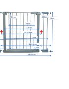 R-Sport Poarta de siguranta din metal 79-105 cm S2 Gri