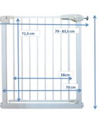 R-Sport Poarta de siguranta din metal S0 alb 79-83.5 cm