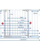 R-Sport Poarta de siguranta din metal S3 alb 79-115 cm