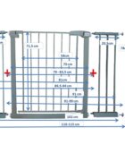 R-Sport Poarta de siguranta din metal S3 gri 79-115 cm