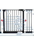 R-Sport Poarta de siguranta din metal S3 negru 79-115 cm