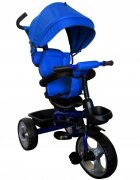 R-Sport Tricicleta pentru copii T2 Albastru 3 in 1 cu pedale control al directiei scaun reversibil rotire 360 grade roti din spuma Eva husa moale greutate admisa 25 kg
