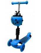 R-Sport Trotineta 5 in 1 JR albastrucu maner parental scaunel reglabil ghidon reglabil roti cu LED greutate admisa 25 kg varsta 2-7 ani