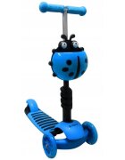 R-Sport Trotineta 5 in 1 JR albastrucu maner parental scaunel reglabil ghidon reglabil roti cu LED greutate admisa 25 kg varsta 2-7 ani