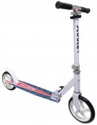 R-Sport Trotineta H4 alba pliabila cu 2 roti din cauciuc ghidon reglabil greutate admisa 100 kg