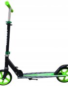 R-Sport Trotineta H4 verde pliabila cu 2 roti din cauciuc ghidon reglabil greutate admisa 100 kg