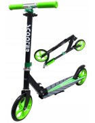 R-Sport Trotineta H4 verde pliabila cu 2 roti din cauciuc ghidon reglabil greutate admisa 100 kg