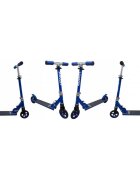 R-Sport Trotineta H5 albastra cu 2 roti pliabila roti din cauciuc ghidon reglabil greutate admisa 100 kg