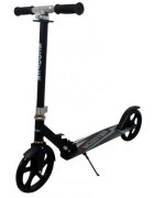 R-Sport Trotineta H5 neagra cu 2 roti pliabila roti din cauciuc ghidon reglabil greutate admisa 100 kg