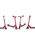 R-Sport Trotineta H5 rosie cu 2 roti pliabila roti din cauciuc ghidon reglabil greutate admisa 100 kg