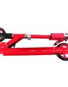 R-Sport Trotineta H5 rosie cu 2 roti pliabila roti din cauciuc ghidon reglabil greutate admisa 100 kg