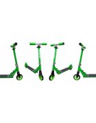 R-Sport Trotineta H5 verde cu 2 roti pliabila roti din cauciuc ghidon reglabil greutate admisa 100 kg