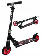 R-Sport Trotineta H7 negru-rosu pliabila cu roti din cauciuc greutate admisa 100 kg