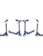R-Sport Trotineta pliabila H6 albastru cu roti din cauciuc frana de picior ghidon reglabil greutate admisa 100 kg