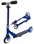 R-Sport Trotineta pliabila H6 albastru cu roti din cauciuc frana de picior ghidon reglabil greutate admisa 100 kg