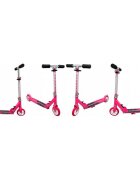 R-Sport Trotineta pliabila H6 roz cu roti din cauciuc frana de picior ghidon reglabil greutate admisa 100 kg