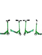 R-Sport Trotineta pliabila H6 verde cu roti din cauciuc frana de picior ghidon reglabil greutate admisa 100 kg